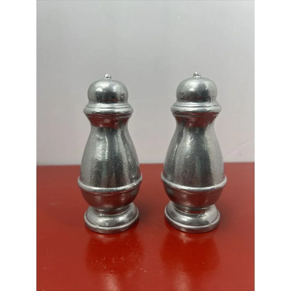 Pewter Salt &‎ Pepper Shakers Vintage
